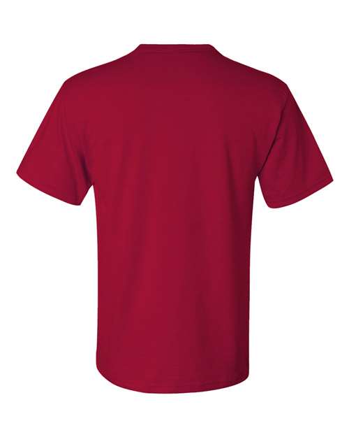 Unisex Dri-Power® 50/50 Pocket T-Shirt - True Red Back