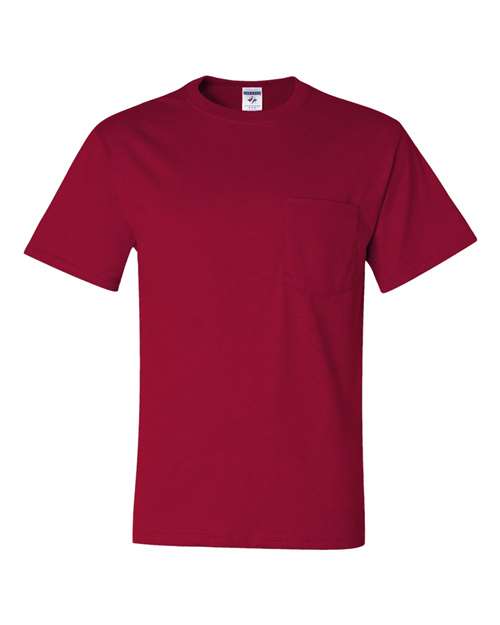 Unisex Dri-Power® 50/50 Pocket T-Shirt - True Red Front