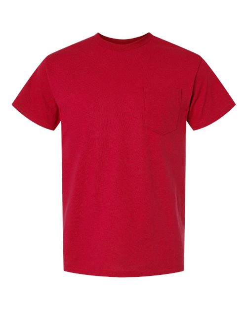 Gildan Unisex DryBlend® Pocket T-Shirt - Red Front