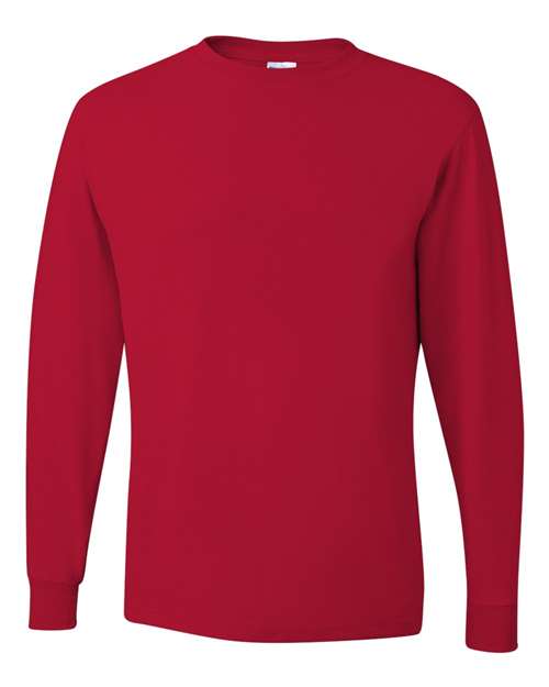 Unisex Dri-Power® Long Sleeve 50/50 T-Shirt - True Red Front