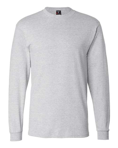 Unisex Beefy-T® Long Sleeve T-Shirt - Ash Front