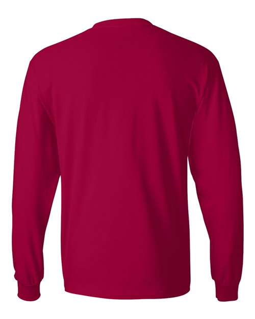 Unisex Beefy-T® Long Sleeve T-Shirt - Deep Red Back