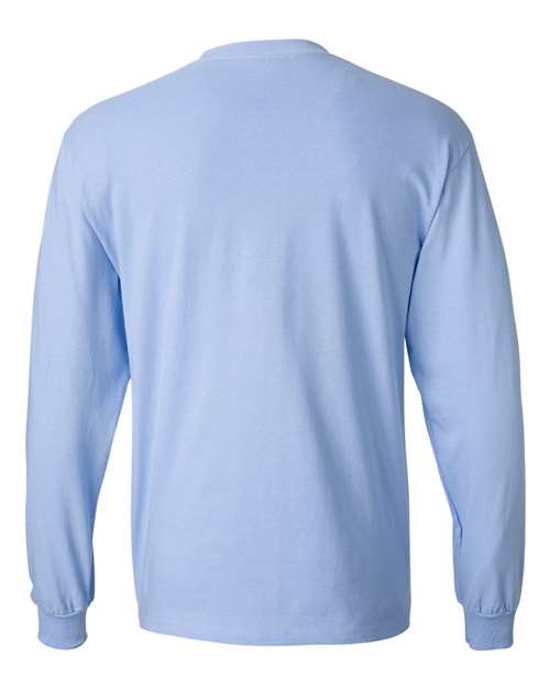 Unisex Beefy-T® Long Sleeve T-Shirt - Light Blue Back