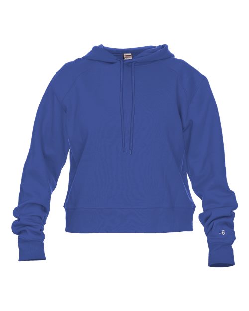 Women's Crop Hooded Sweatshirt - Royal Front