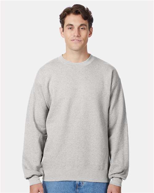 Hanes Unisex Ultimate Cotton® Crewneck Sweatshirt - Model Front