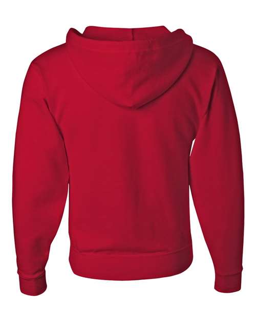 Unisex NuBlend® Full-Zip Hooded Sweatshirt - True Red Back