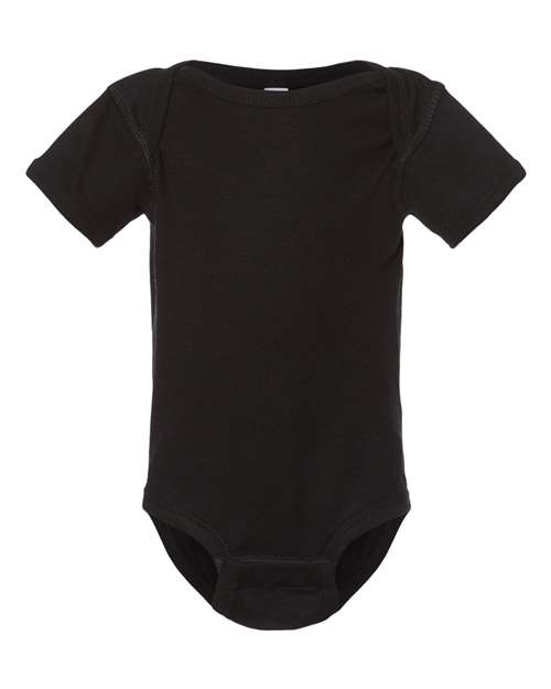Infant Baby Rib Bodysuit - Black Front