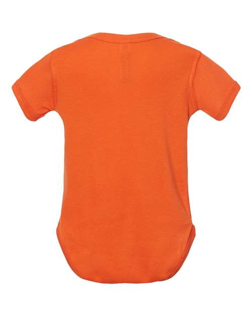 Infant Baby Rib Bodysuit - Orange Back