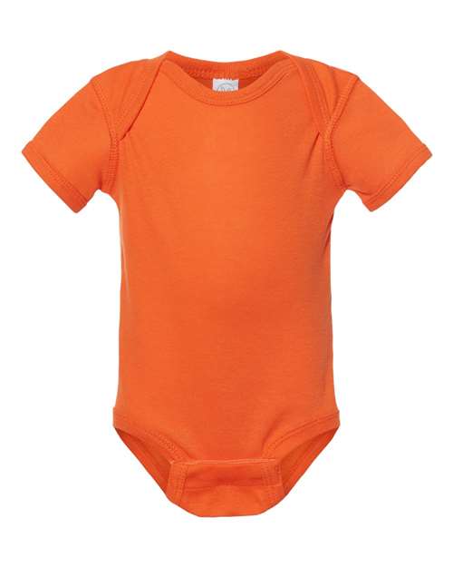 Infant Baby Rib Bodysuit - Orange Front