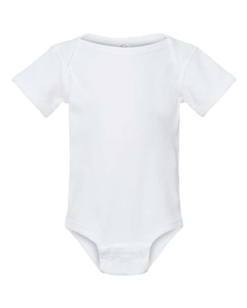 Infant Baby Rib Bodysuit - White Front