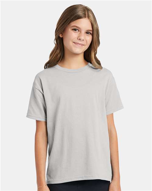 Hanes Youth EcoSmart® T-Shirt - Model Front