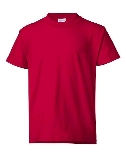 Hanes Youth EcoSmart® T-Shirt - Deep Red Front