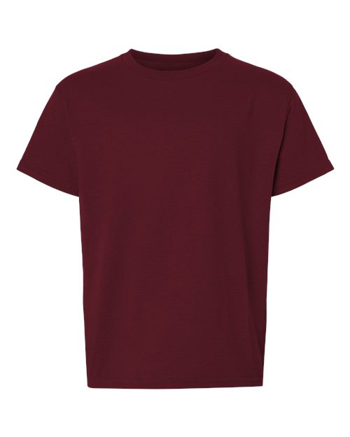 Gildan Youth DryBlend® T-Shirt - Maroon Front