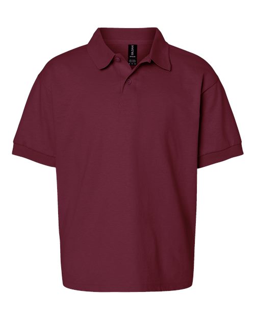 Gildan Youth DryBlend® Jersey Polo - Maroon Front