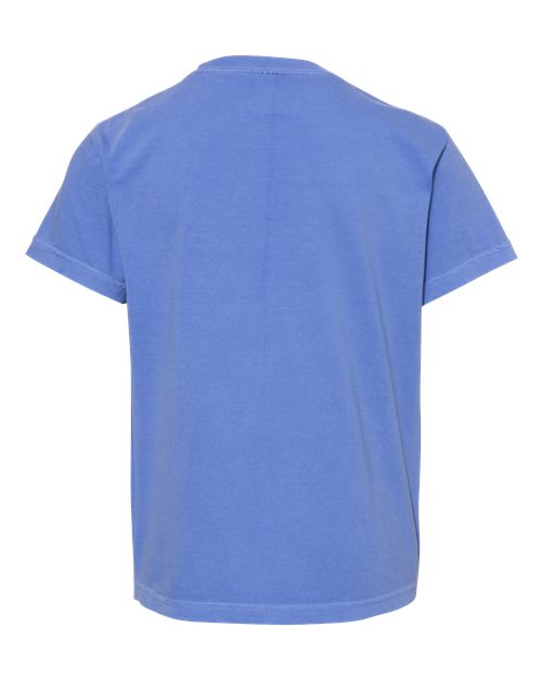 Youth Garment-Dyed Heavyweight T-Shirt - Flo Blue Back