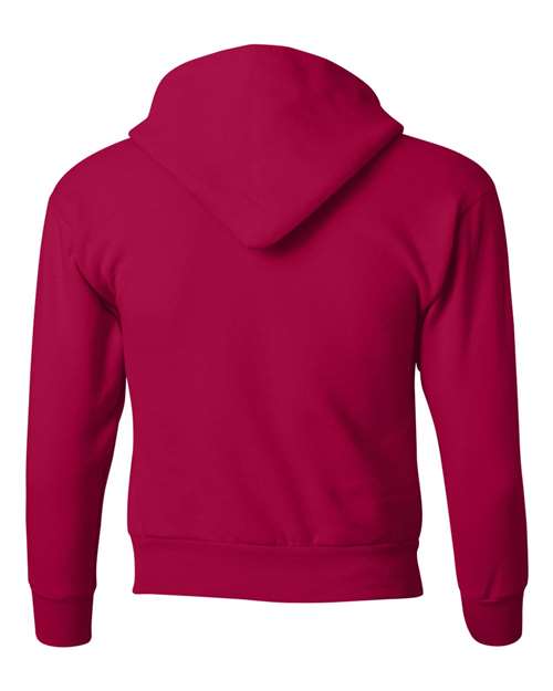 Youth EcoSmart® Hooded Sweatshirt - Deep Red Back