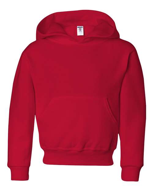 Youth NuBlend® Hooded Sweatshirt - True Red Front