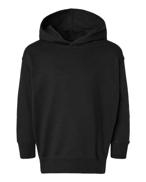 Toddler Pullover Fleece Hoodie - Black Front