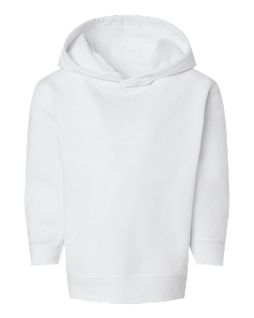 Toddler Pullover Fleece Hoodie - White Front