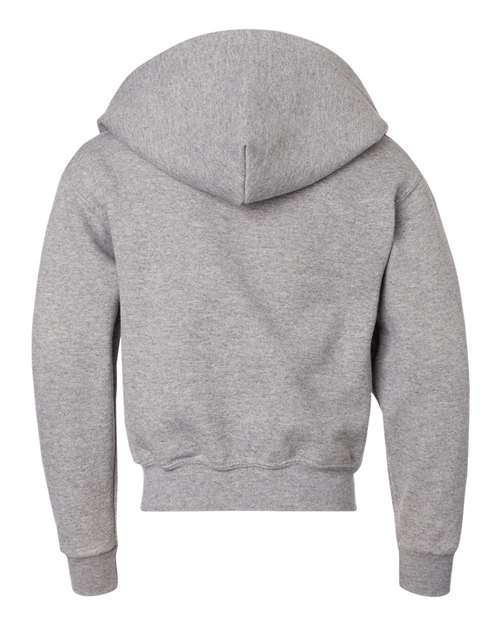Youth NuBlend® Full-Zip Hooded Sweatshirt - Oxford Back