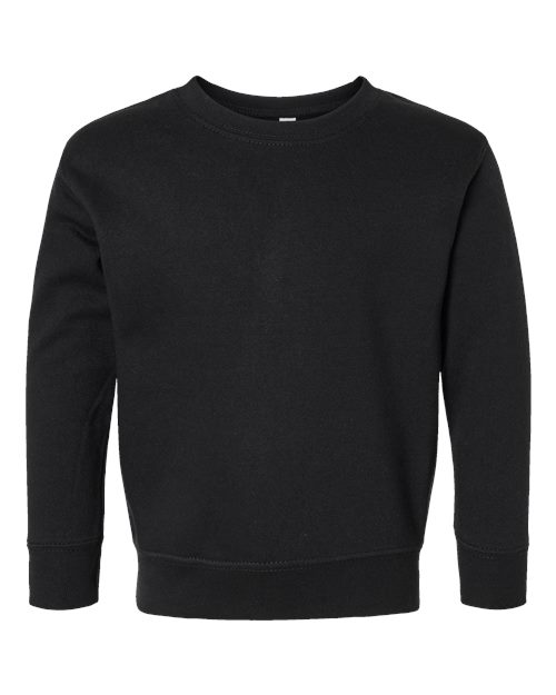 Toddler Fleece Crewneck Sweatshirt - Black Front