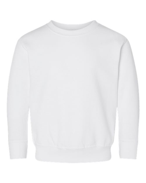 Toddler Fleece Crewneck Sweatshirt - White Front