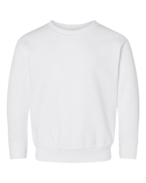 Rabbit Skins Toddler Fleece Crewneck Sweatshirt - White Front