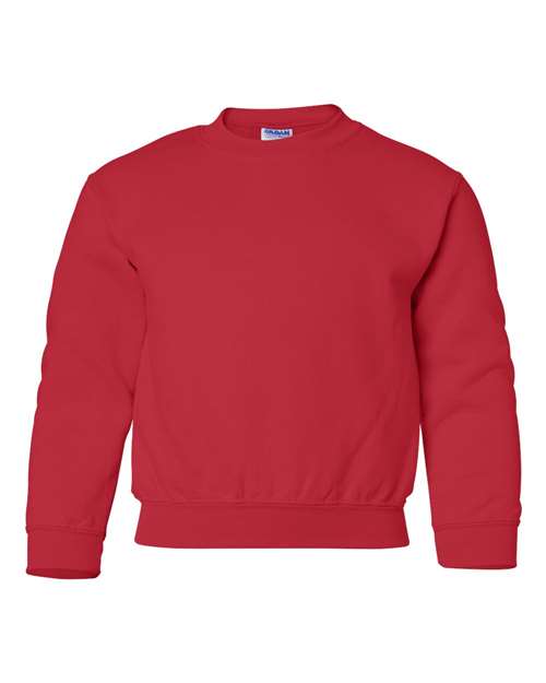 Gildan Youth Heavy Blend™ Crewneck Sweatshirt - Red Front