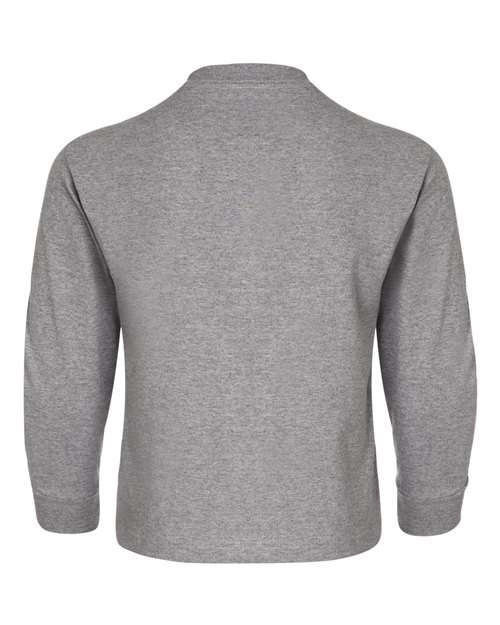 Youth Dri-Power® Long Sleeve 50/50 T-Shirt - Oxford Back