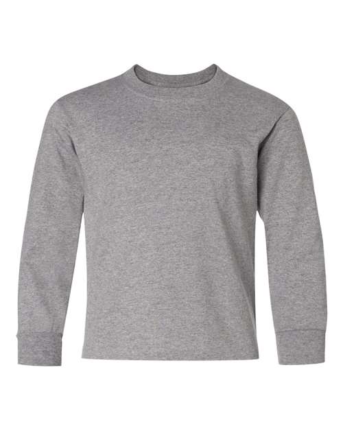 Youth Dri-Power® Long Sleeve 50/50 T-Shirt - Oxford Front