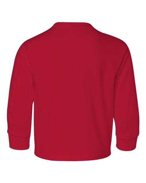 Youth Dri-Power® Long Sleeve 50/50 T-Shirt - True Red Back