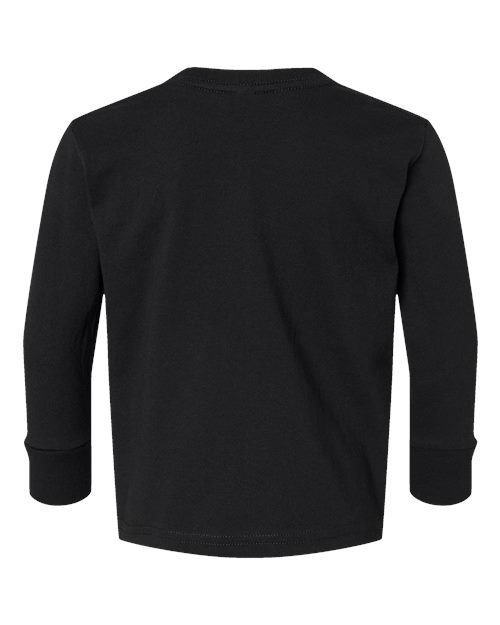 Toddler Cotton Jersey Long Sleeve Tee - Black Back