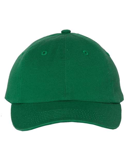 Youth Small Fit Bio-Washed Dad Hat - Kelly Front
