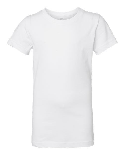 Girls' Fine Jersey Tee - White Front