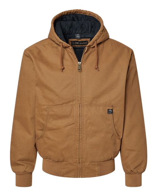 Men's Tall Cheyenne Boulder Cloth™ Hooded Jacket with Tricot Quilt Lining - Saddle Front