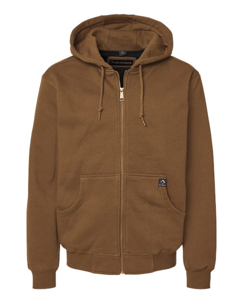 Men's Tall Crossfire Heavyweight Power Fleece Hooded Jacket with Thermal Lining - Saddle Front