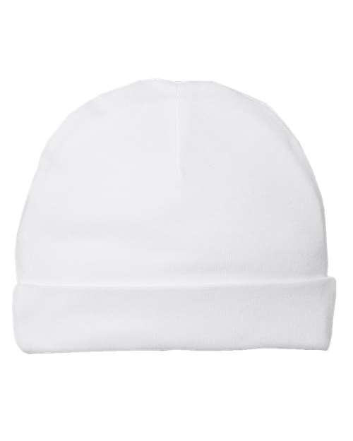 Infant Baby Rib Beanie - White Back