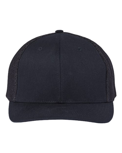 112+ R-Flex Adjustable Trucker Cap - Black Front
