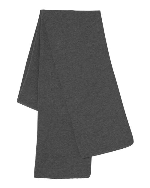 Knit Scarf - Heather Charcoal Back