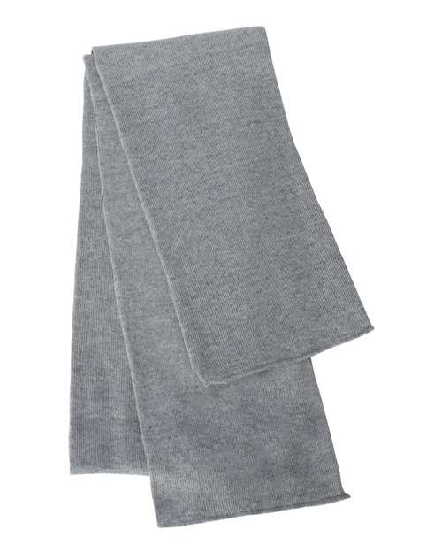 Knit Scarf - Heather Grey Front
