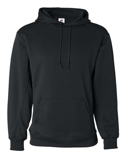 Men's Performance Fleece Hooded Sweatshirt - Black Front