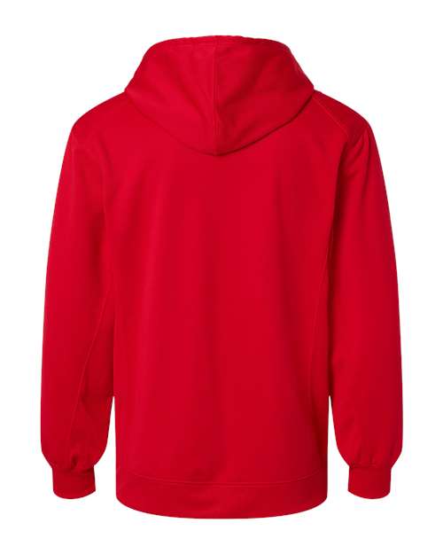 Men's Performance Fleece Hooded Sweatshirt - Red Back