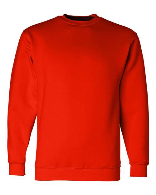 Unisex USA-Made Crewneck Sweatshirt - Bright Orange Front