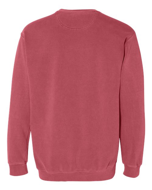 Unisex Garment-Dyed Crewneck Sweatshirt - Crimson Back