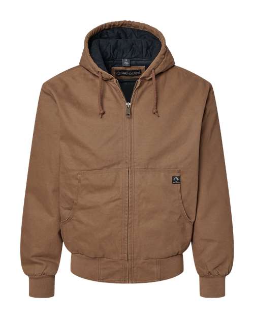 Men's Cheyenne Boulder Cloth™ Hooded Jacket with Tricot Quilt Lining - Field Khaki Front