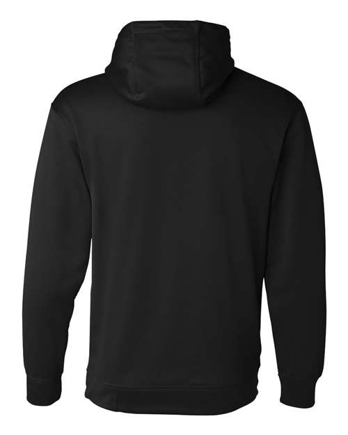 Men's Wicking Fleece Hooded Sweatshirt - Black Back