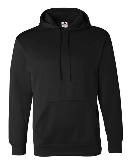 Men's Wicking Fleece Hooded Sweatshirt - Black Front
