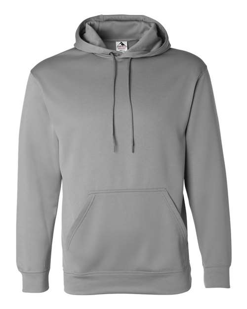 Men's Wicking Fleece Hooded Sweatshirt - Athletic Grey Front