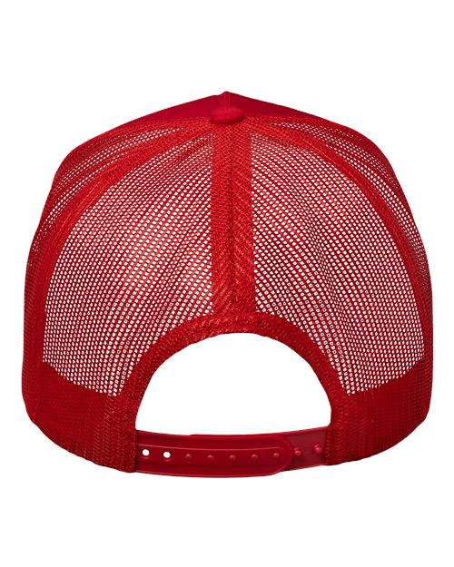 Five-Panel Trucker Cap - Red Back