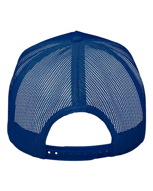 Five-Panel Trucker Cap - Royal Blue Back